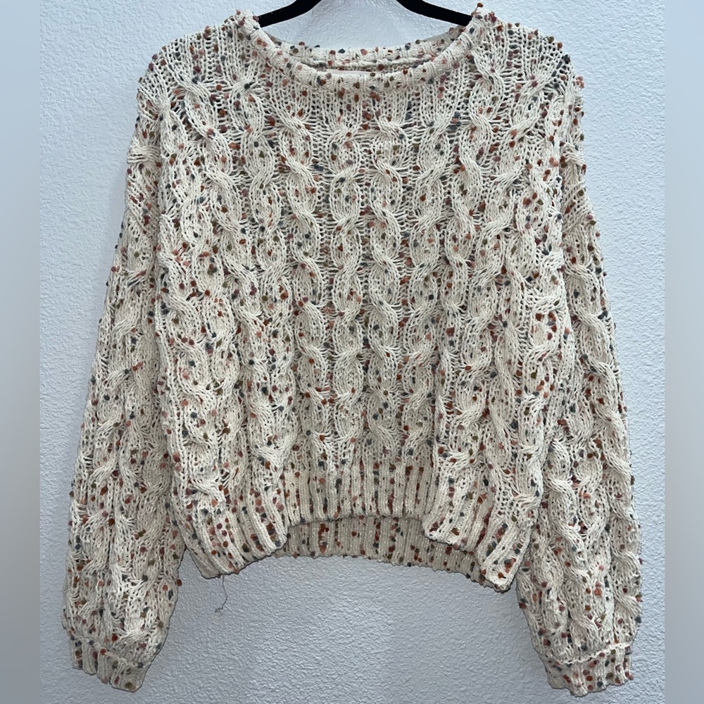 knitted confetti sweater